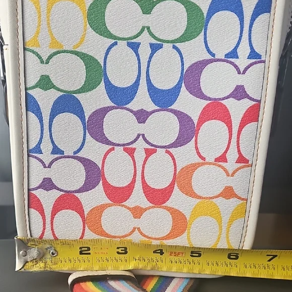 Coach Logo Leather Crossbody Bag - Picture 9 of 11